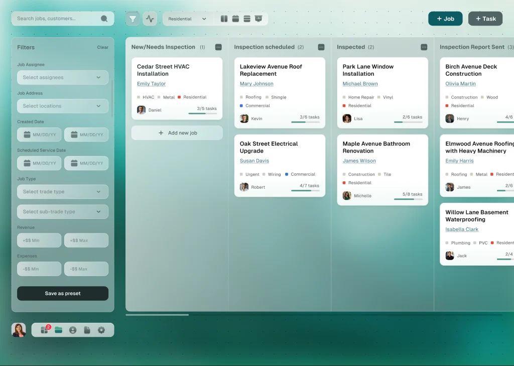 Home Services CRM preview