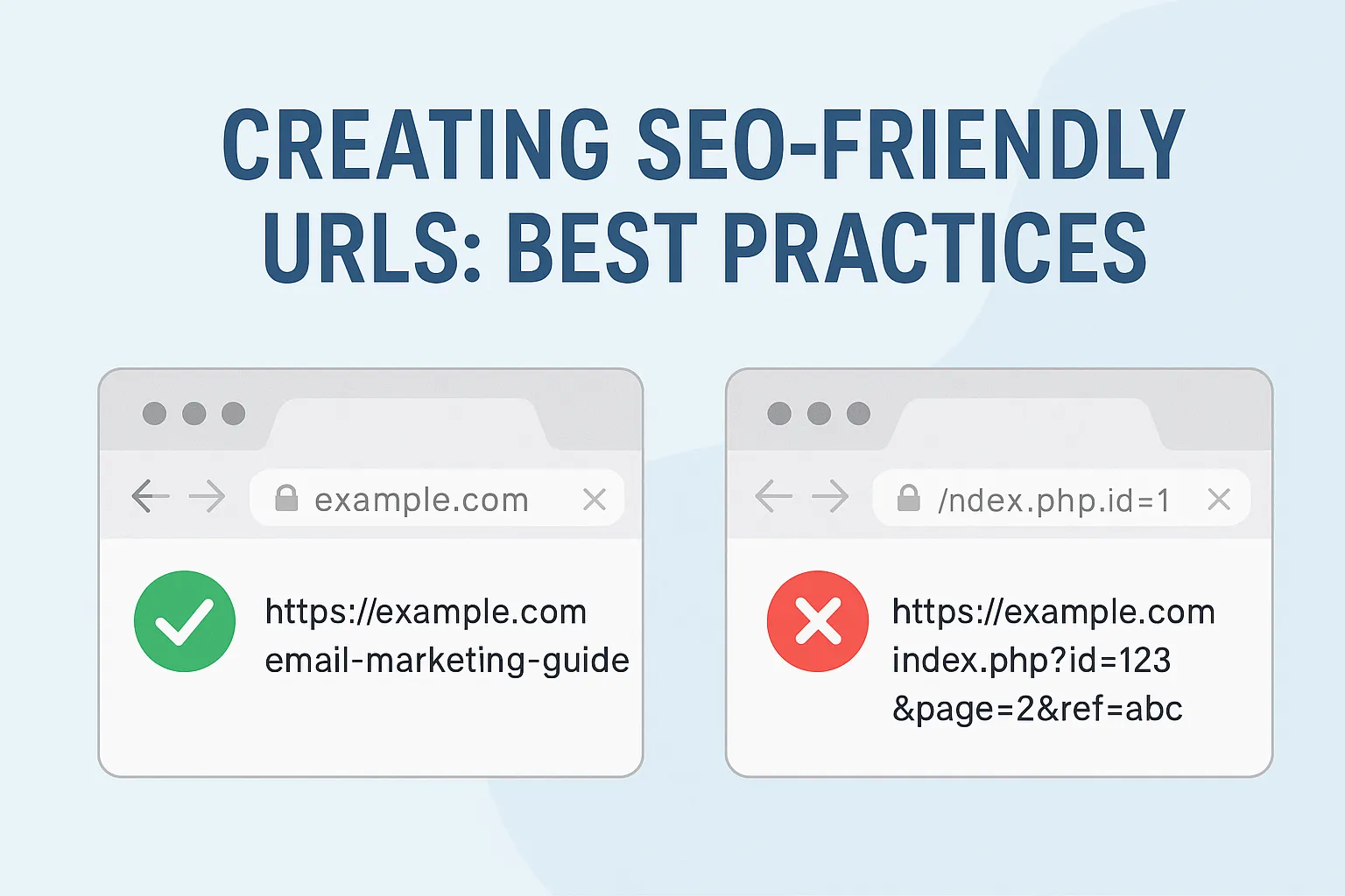 Illustration representing SEO-friendly URL structure